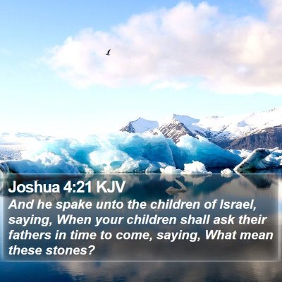 Joshua 4:21 KJV Bible Verse Image