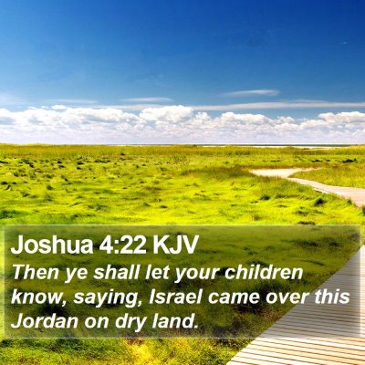 Joshua 4:22 KJV Bible Verse Image