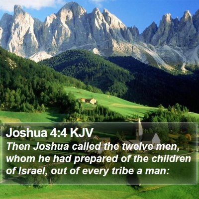 Joshua 4:4 KJV Bible Verse Image