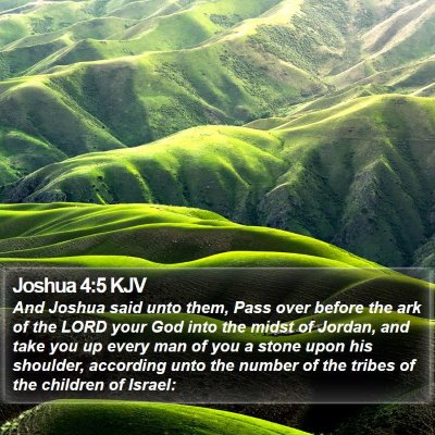 Joshua 4:5 KJV Bible Verse Image