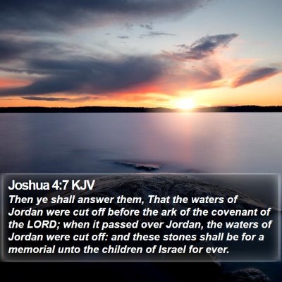 Joshua 4:7 KJV Bible Verse Image