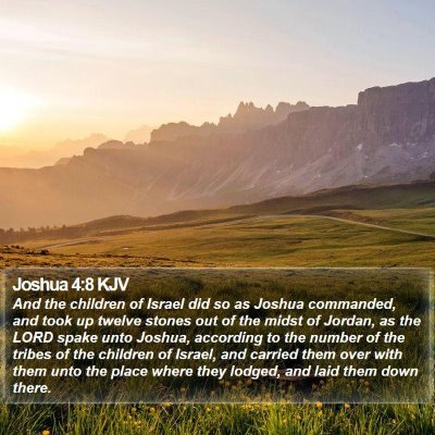 Joshua 4:8 KJV Bible Verse Image