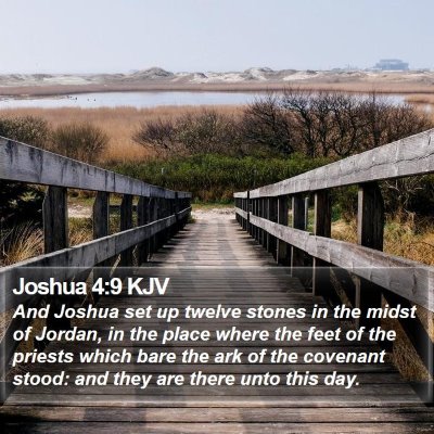 Joshua 4:9 KJV Bible Verse Image