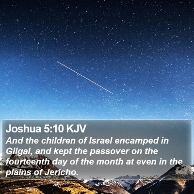 Joshua 5:10 KJV Bible Verse Image