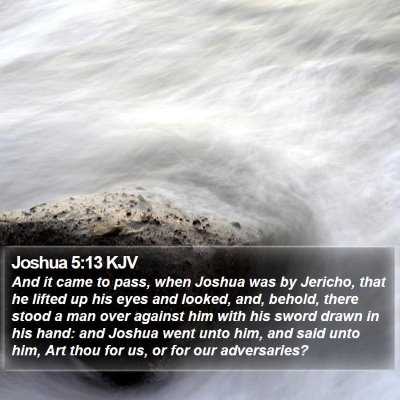Joshua 5:13 KJV Bible Verse Image