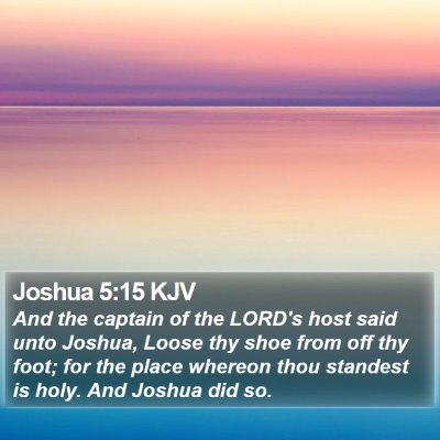 Joshua 5:15 KJV Bible Verse Image