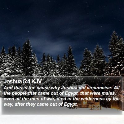 Joshua 5:4 KJV Bible Verse Image