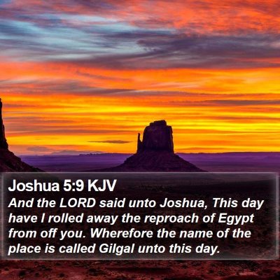 Joshua 5:9 KJV Bible Verse Image