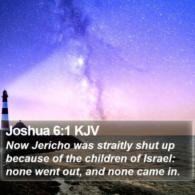 Joshua 6:1 KJV Bible Verse Image