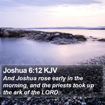Joshua 6:12 KJV Bible Verse Image