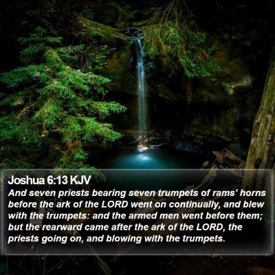 Joshua 6:13 KJV Bible Verse Image