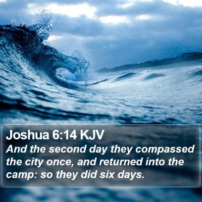 Joshua 6:14 KJV Bible Verse Image