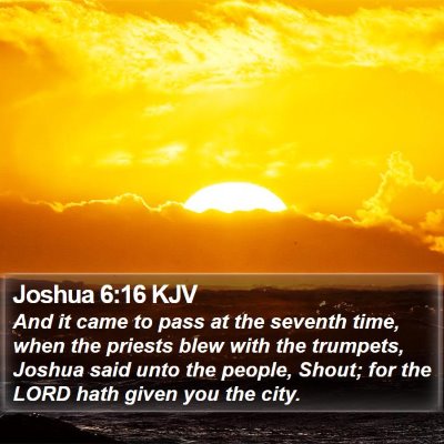 Joshua 6:16 KJV Bible Verse Image