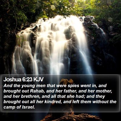 Joshua 6:23 KJV Bible Verse Image