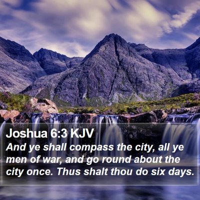 Joshua 6:3 KJV Bible Verse Image