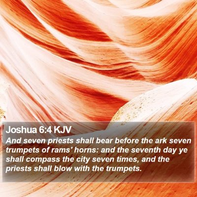 Joshua 6:4 KJV Bible Verse Image