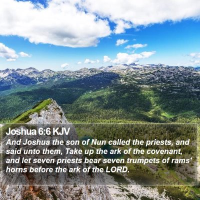Joshua 6:6 KJV Bible Verse Image