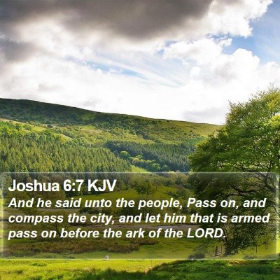 Joshua 6:7 KJV Bible Verse Image