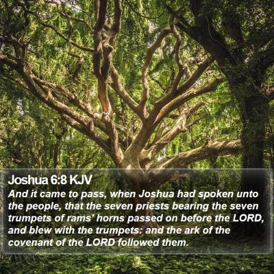 Joshua 6:8 KJV Bible Verse Image