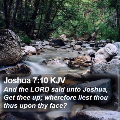 Joshua 7:10 KJV Bible Verse Image