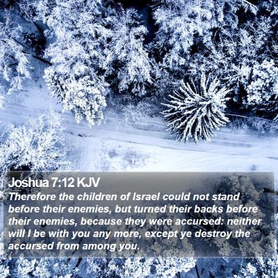 Joshua 7:12 KJV Bible Verse Image
