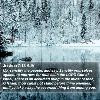Joshua 7:13 KJV Bible Verse Image