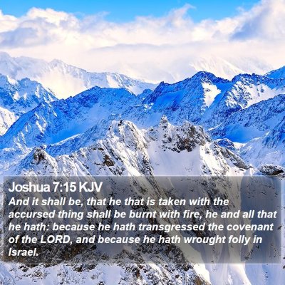 Joshua 7:15 KJV Bible Verse Image