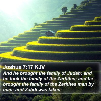 Joshua 7:17 KJV Bible Verse Image