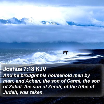 Joshua 7:18 KJV Bible Verse Image