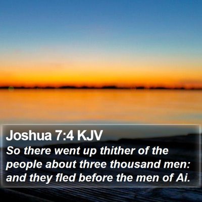 Joshua 7:4 KJV Bible Verse Image
