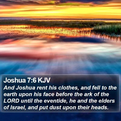 Joshua 7:6 KJV Bible Verse Image