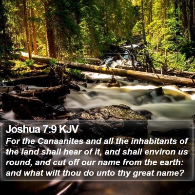 Joshua 7:9 KJV Bible Verse Image