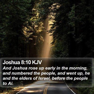 Joshua 8:10 KJV Bible Verse Image