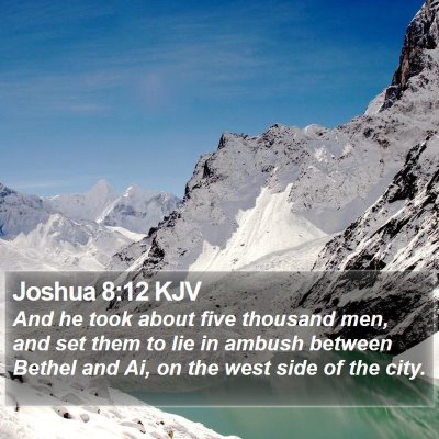Joshua 8:12 KJV Bible Verse Image