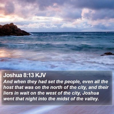Joshua 8:13 KJV Bible Verse Image