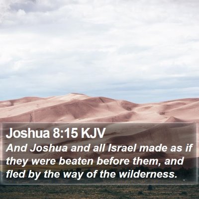 Joshua 8:15 KJV Bible Verse Image