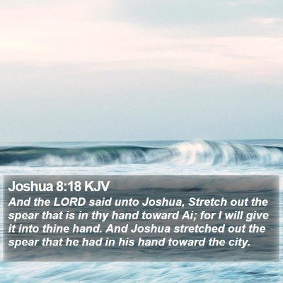 Joshua 8:18 KJV Bible Verse Image