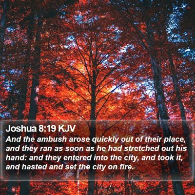 Joshua 8:19 KJV Bible Verse Image