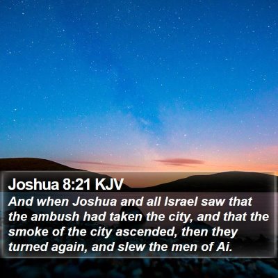 Joshua 8:21 KJV Bible Verse Image