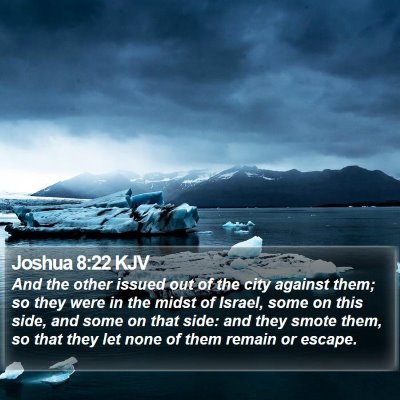 Joshua 8:22 KJV Bible Verse Image