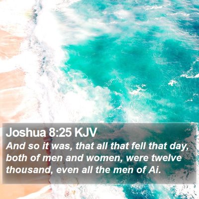Joshua 8:25 KJV Bible Verse Image