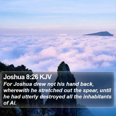 Joshua 8:26 KJV Bible Verse Image