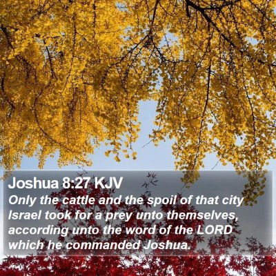 Joshua 8:27 KJV Bible Verse Image