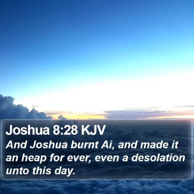 Joshua 8:28 KJV Bible Verse Image