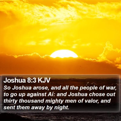 Joshua 8:3 KJV Bible Verse Image