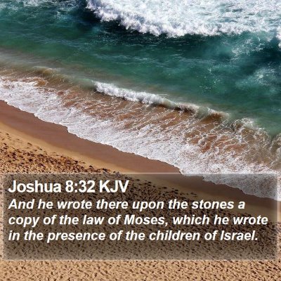 Joshua 8:32 KJV Bible Verse Image
