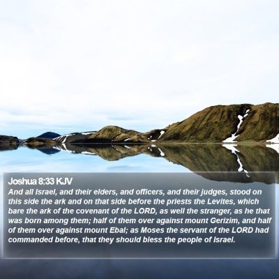 Joshua 8:33 KJV Bible Verse Image