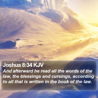 Joshua 8:34 KJV Bible Verse Image