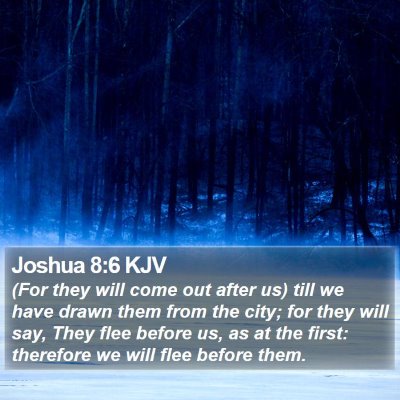 Joshua 8:6 KJV Bible Verse Image