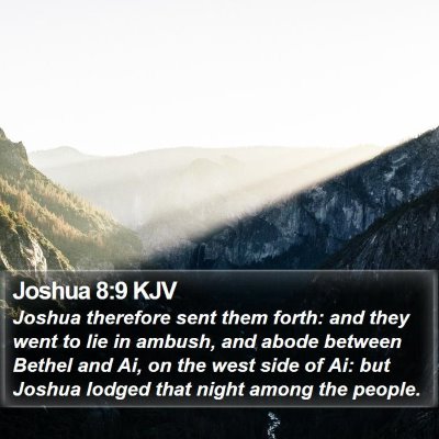 Joshua 8:9 KJV Bible Verse Image
